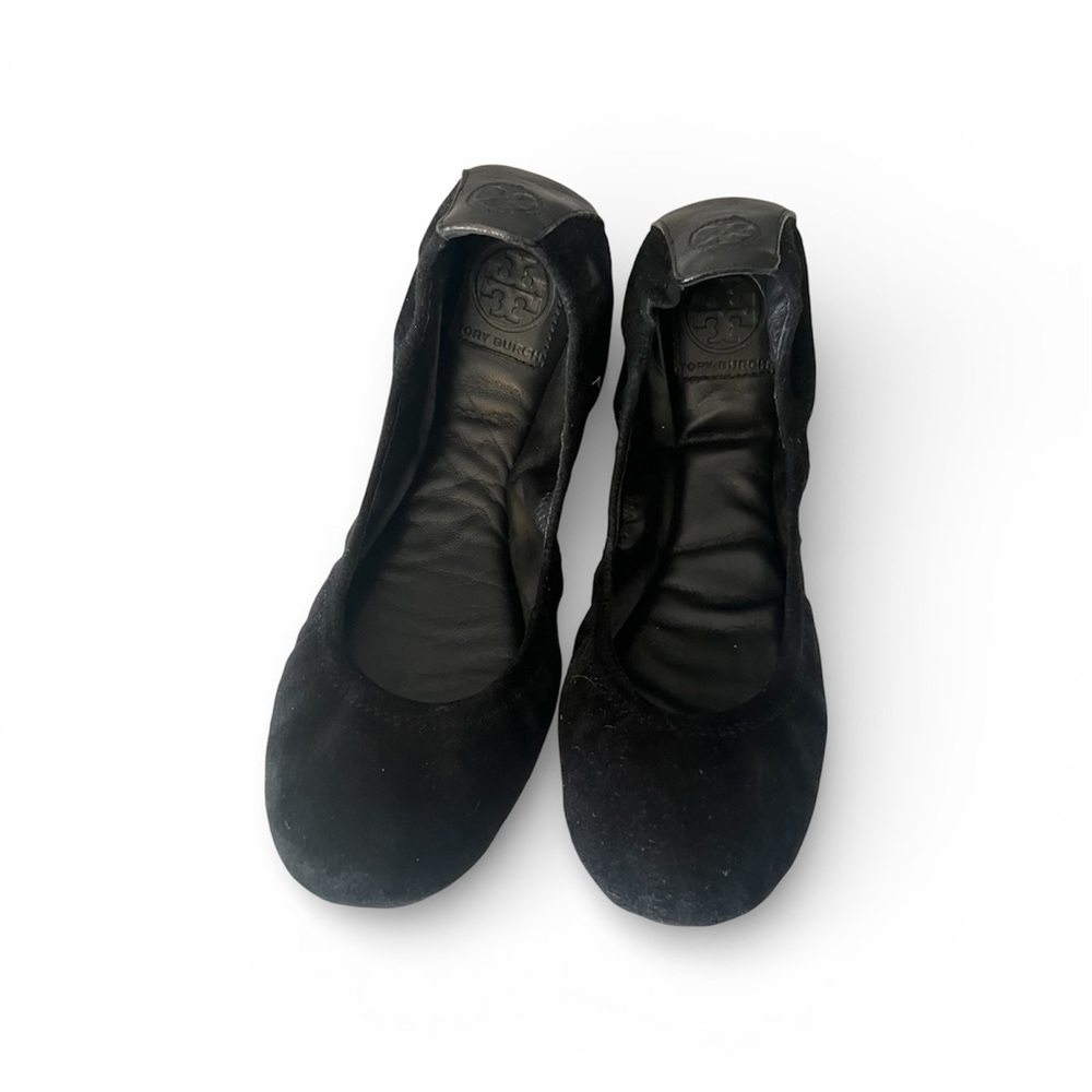 Tory Burch Eddie Suede Flat Black Size 9